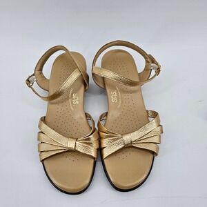 SAS Metallic Gold Women's Bow Sandals